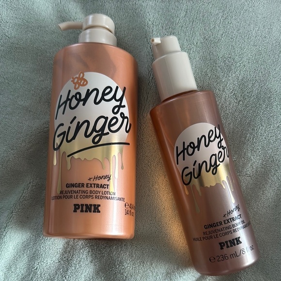 PINK Victoria's Secret Honey Ginger Lotion & Oil Set - Picture 1 of 13